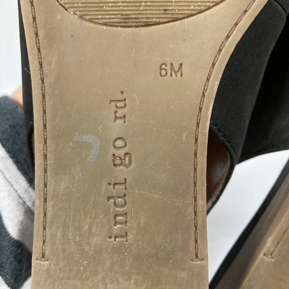 Indigo Rd. Shoes Womens Sz 6 Black Faux Suede Irgauri Point Toe Slingback Flats - Picture 5 of 7